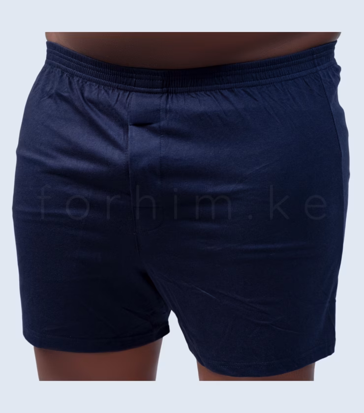 Plain Navy Blue Loose Fit Boxers