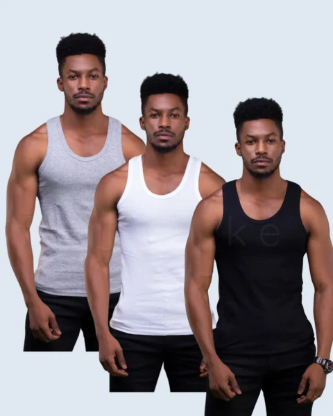 1 Grey 1 White 1 Black Vests forhim.ke