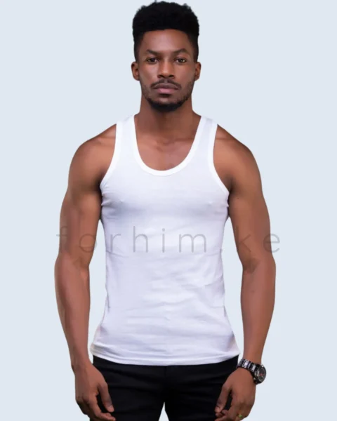 forhim.ke white cotton vest
