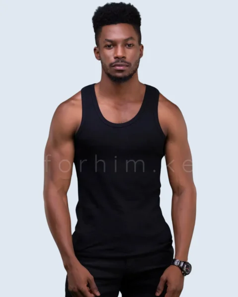forhim.ke black cotton vests- about