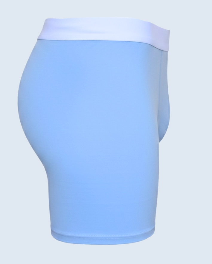 Plain Light Blue Long Boxers