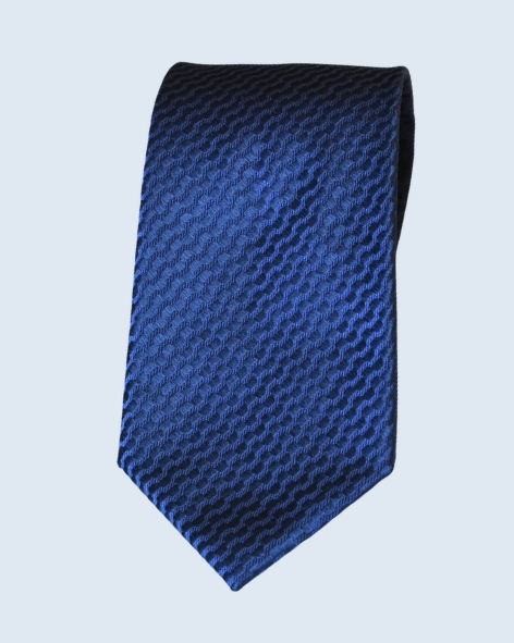 Azure Patterned Charm Tie