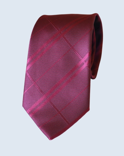 Burgundy Executive Plaid Tie