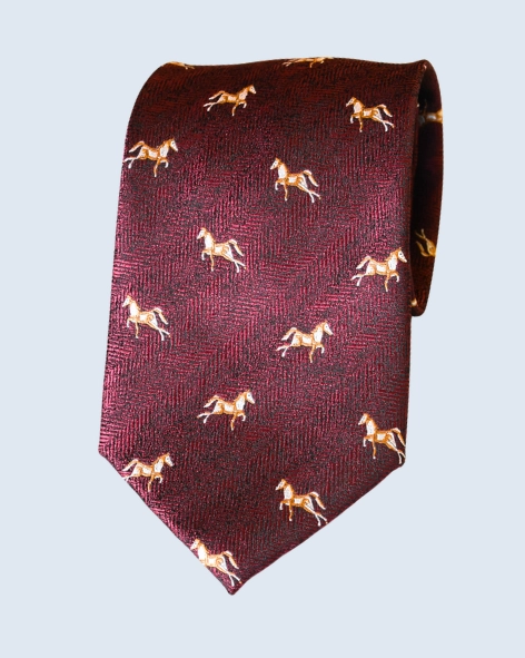 Derby Horse Micro-Pattern Tie