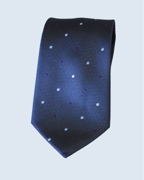 The Dual-Tone Midnight Polka Tie