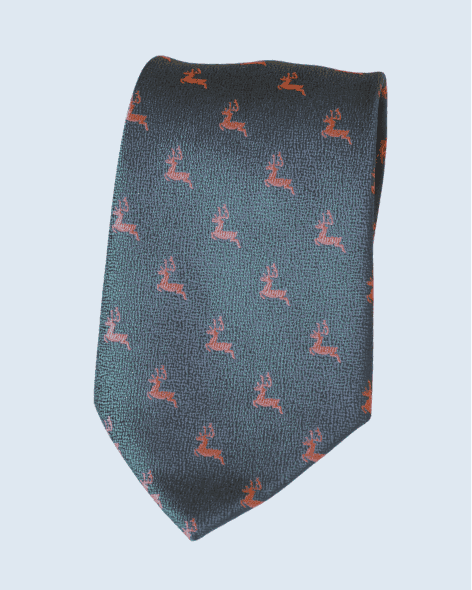 Green Dapper Deer Tie