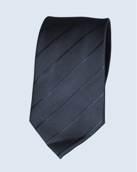 Jet Black Shadow Stripe Tie