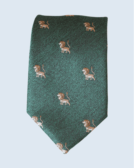 Lion's Roar Green Tie