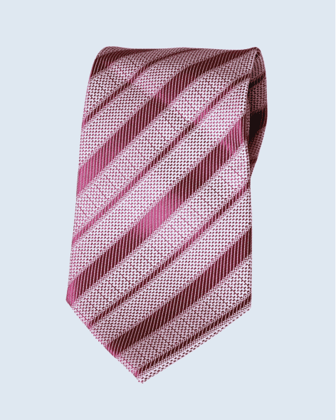 The Merlot Contrast Stripe Tie