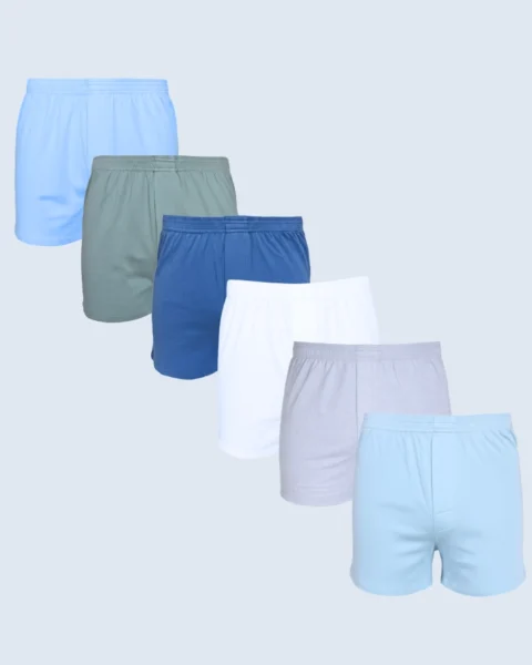 6-Pack Assorted Solid Color Boxers for forhim.ke
