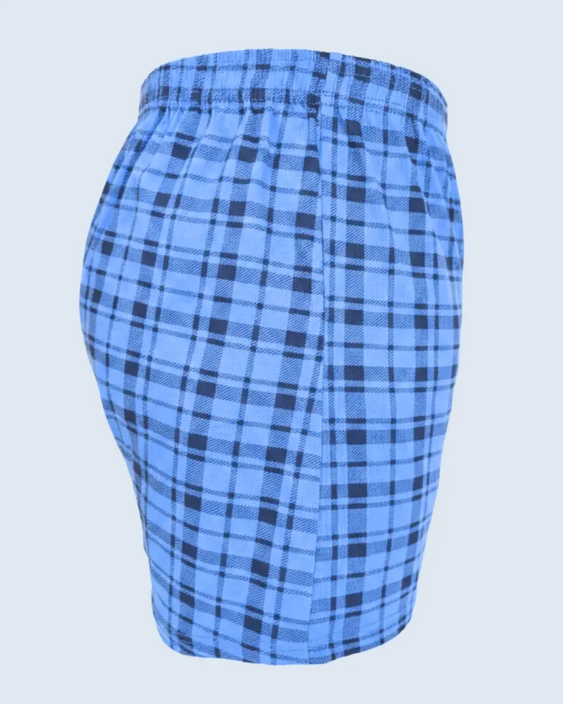 Dark Blue Tartan Loose Fit Boxers