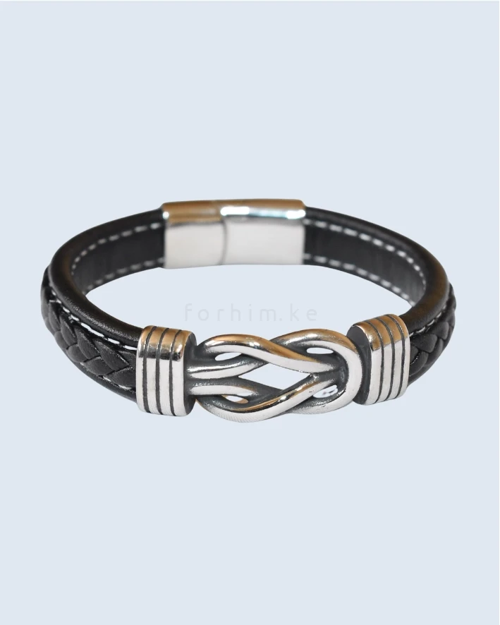 Men's Infinity Knot Leather Bracelet forhim.ke