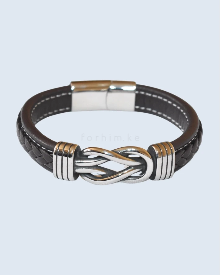 Men's Infinity Knot Leather Bracelet forhim.ke