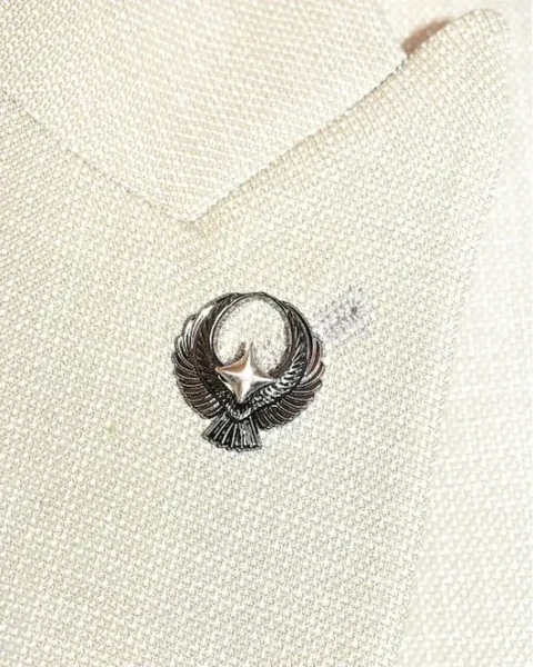 Silver Phoenix Lapel Pin forhim.ke