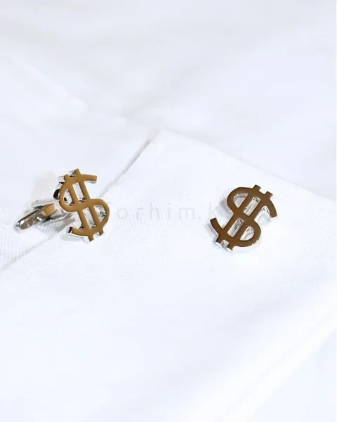Executive Silver Dollar Sign Cufflinks forhim.ke