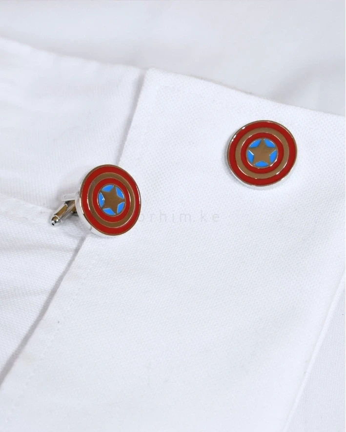 Captain America Shield Cufflinks forhim.ke