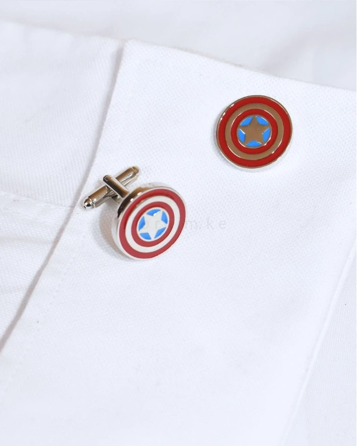 Captain America Shield Cufflinks forhim.ke