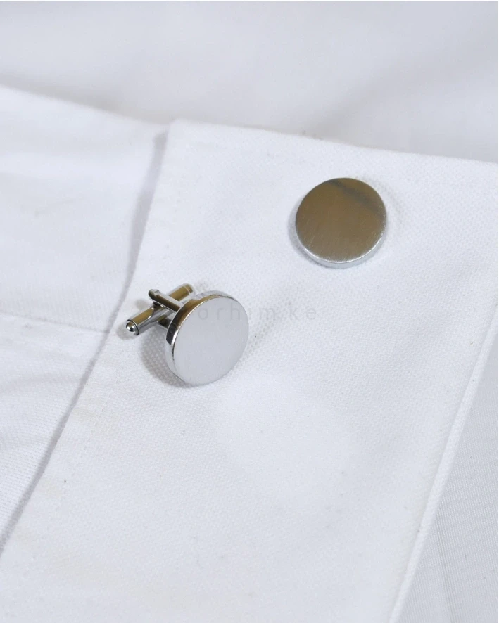 Silver Circular Minimalist Cufflinks