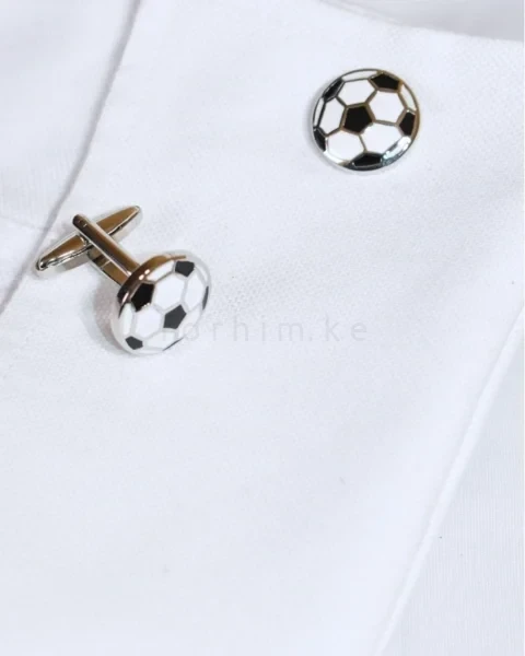 Classic Soccer Ball Enamel Cufflinks