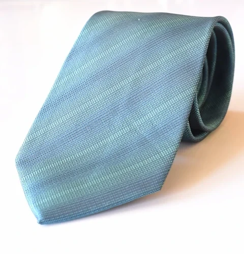Teal Micro-Texture Diagonal Stripe Tie