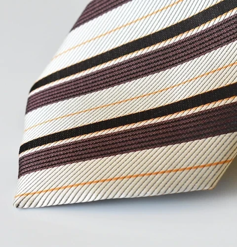 Earth-Tone Striped Executive Tie