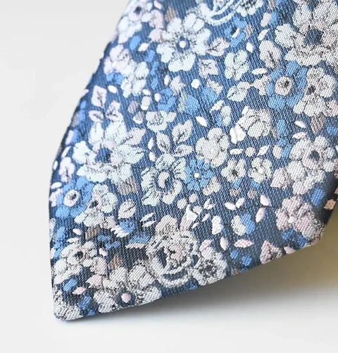 Woven Jacquard Floral Necktie