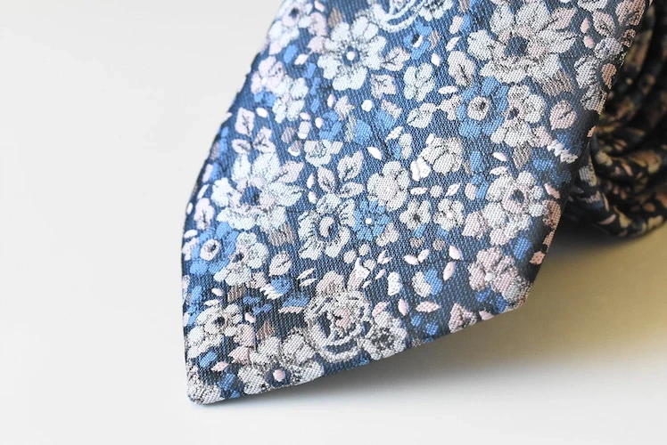 Woven Jacquard Floral Necktie