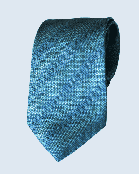 Teal Micro-Texture Diagonal Stripe Tie