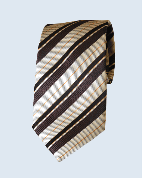 Earth-Tone Striped Executive Tie