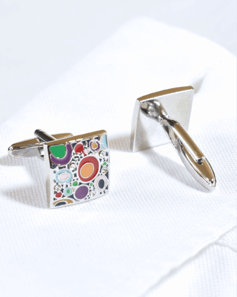 Mosaic Abstract Square Cufflinks