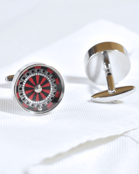 Silver Roulette Wheel Cufflinks