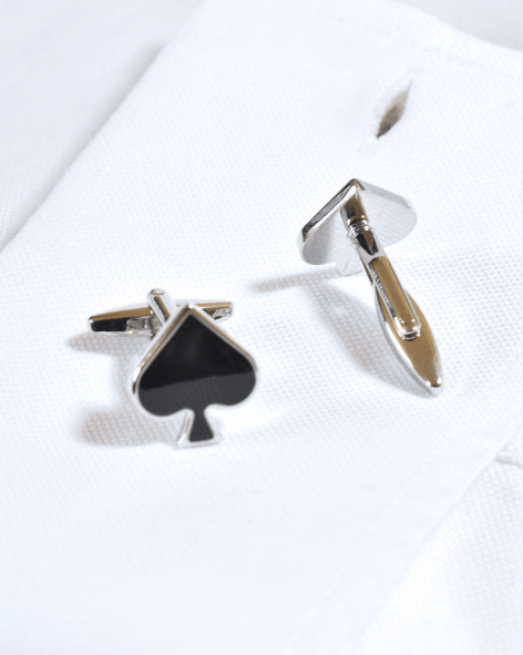 Silver Ace of Spades Cufflinks