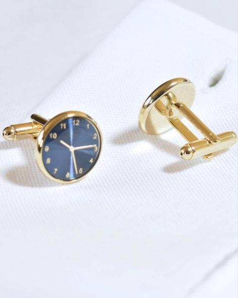 Midnight Blue Watch Face Cufflinks