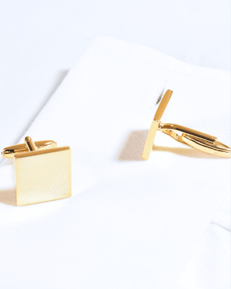 Polished Gold Square Cufflinks