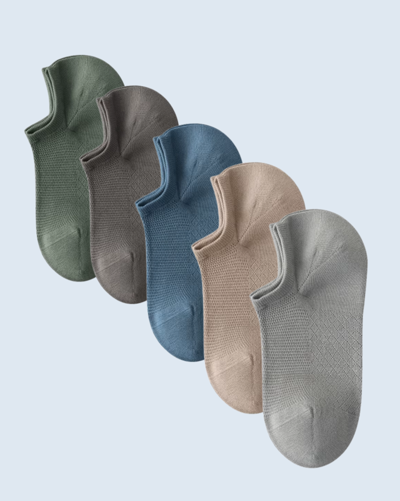 No-Show 5-Color Earth & Pastel Multi-Pack Socks