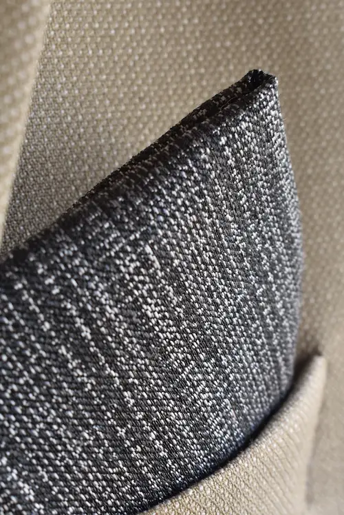 Textured Charcoal Grey Pocket Square