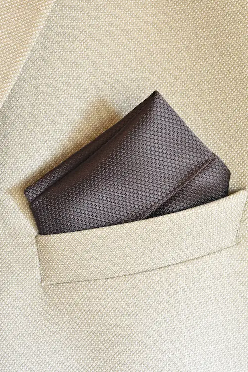 Charcoal and Bronze Mosaic Textured Pocket Square