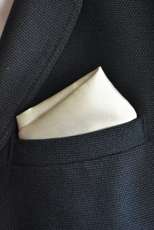 Platinum Grey Lustrous Satin Pocket Square