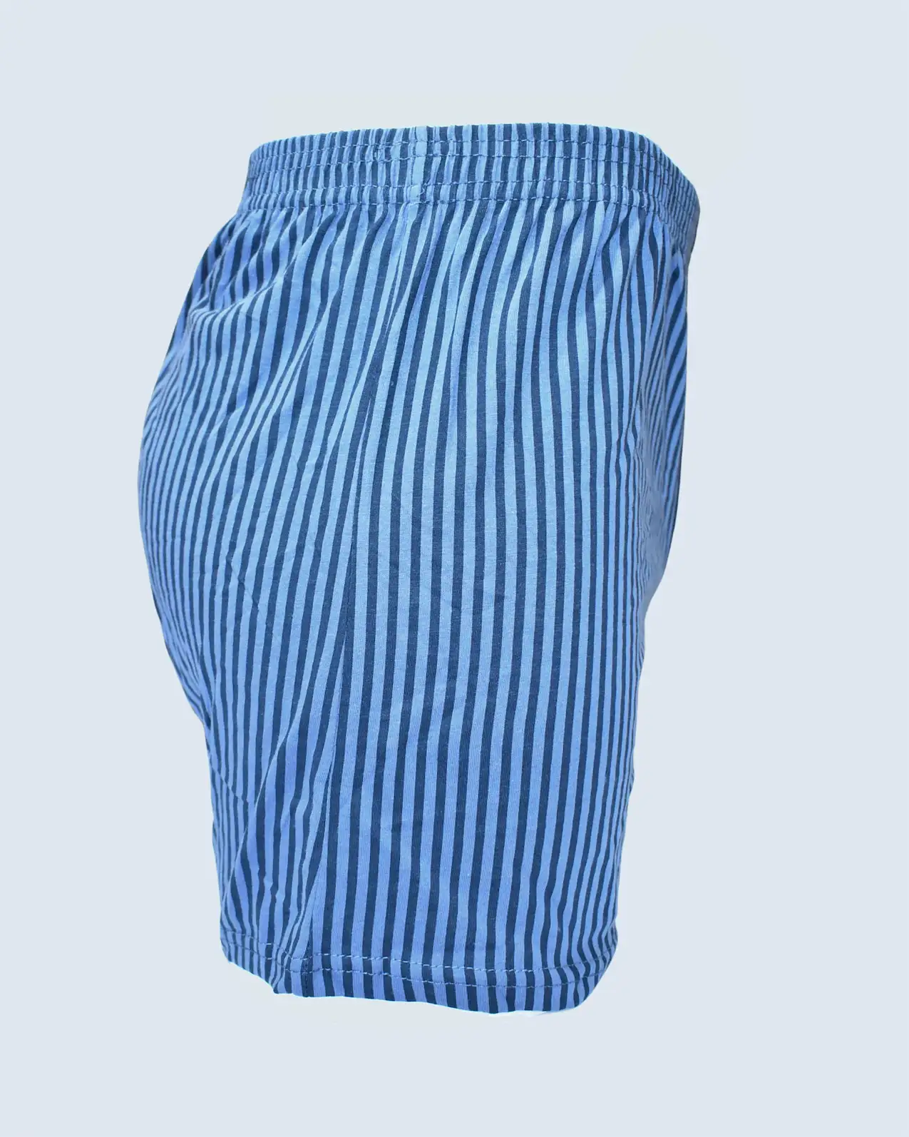 Blue and Navy Blue Vertical Stripe Loose Fit Boxer