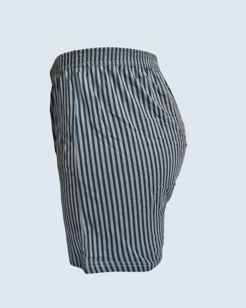 Navy Blue and Grey Vertical Stripe Loose Fit Boxer