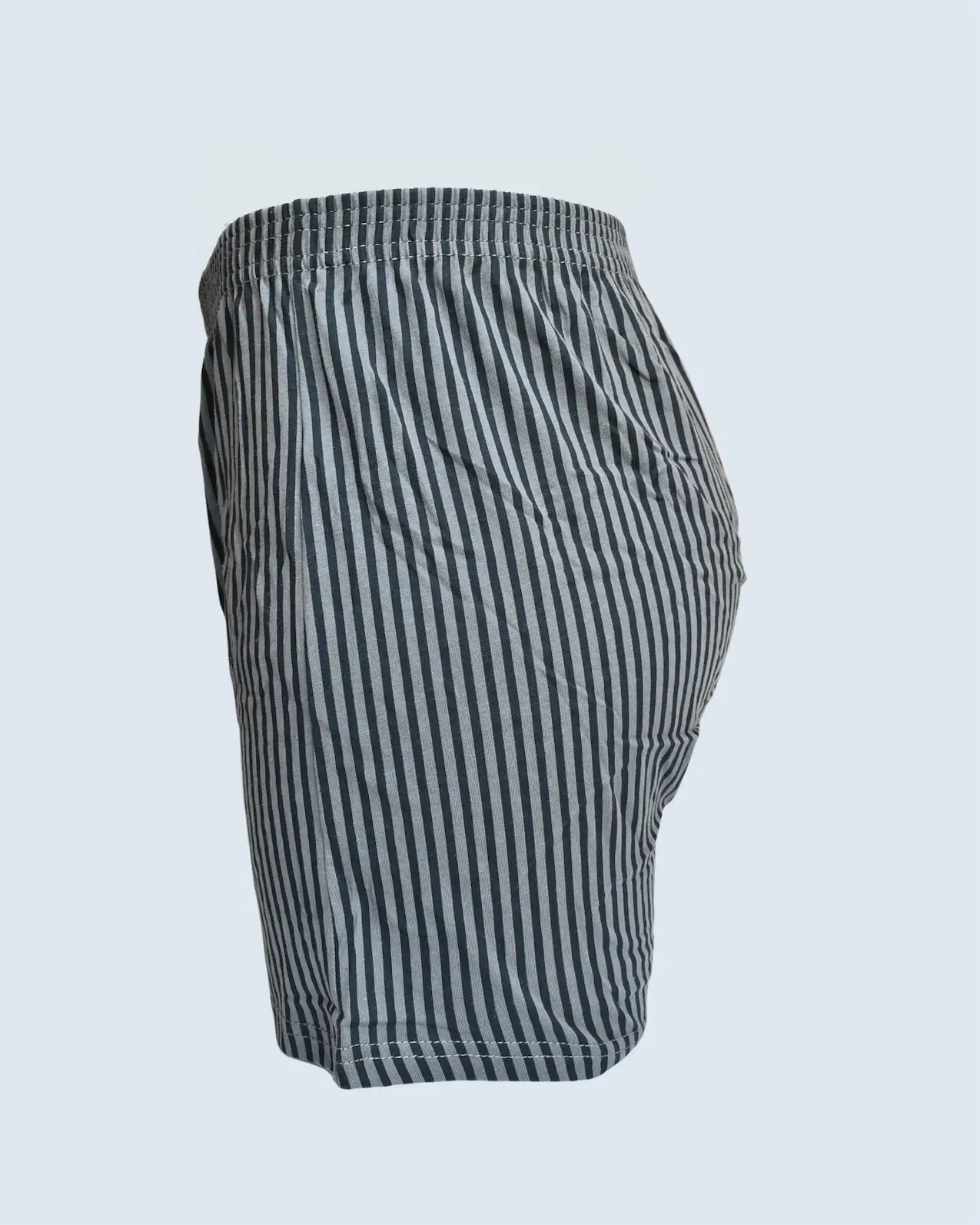 Navy Blue and Grey Vertical Stripe Loose Fit Boxer