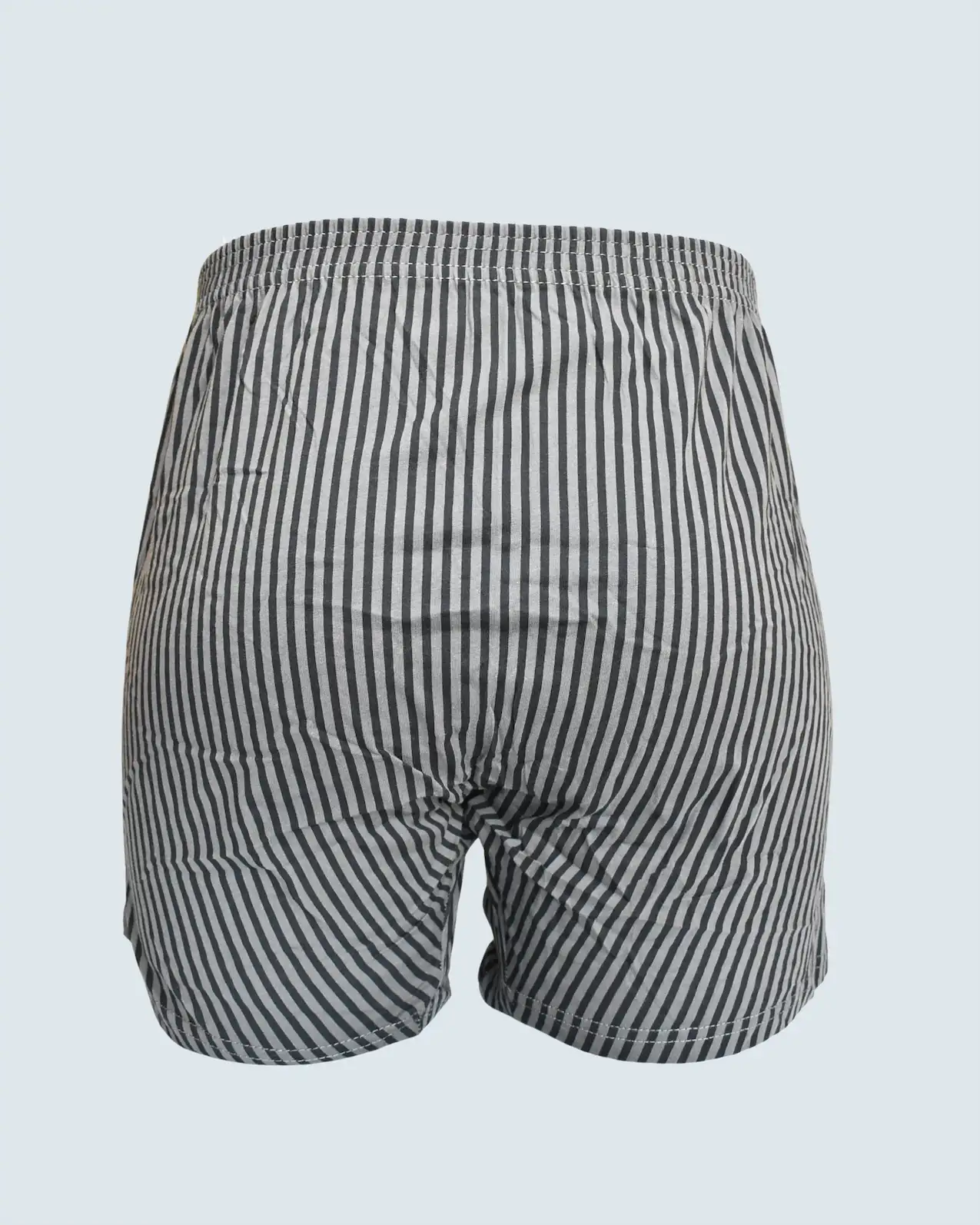 Navy Blue and Grey Vertical Stripe Loose Fit Boxer