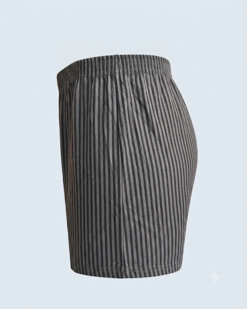Brown and Black Vertical Stripe Loose Fit Boxer