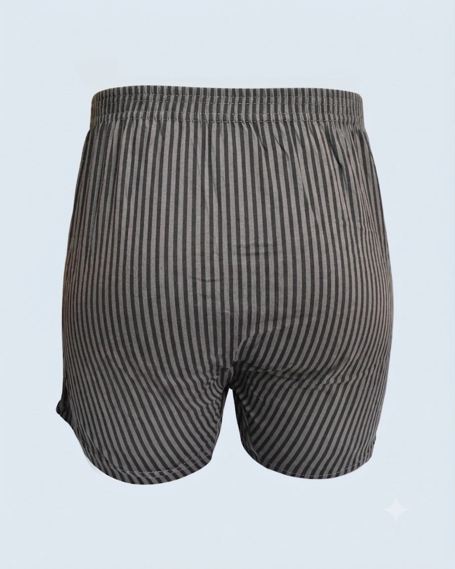 Brown and Black Vertical Stripe Loose Fit Boxer