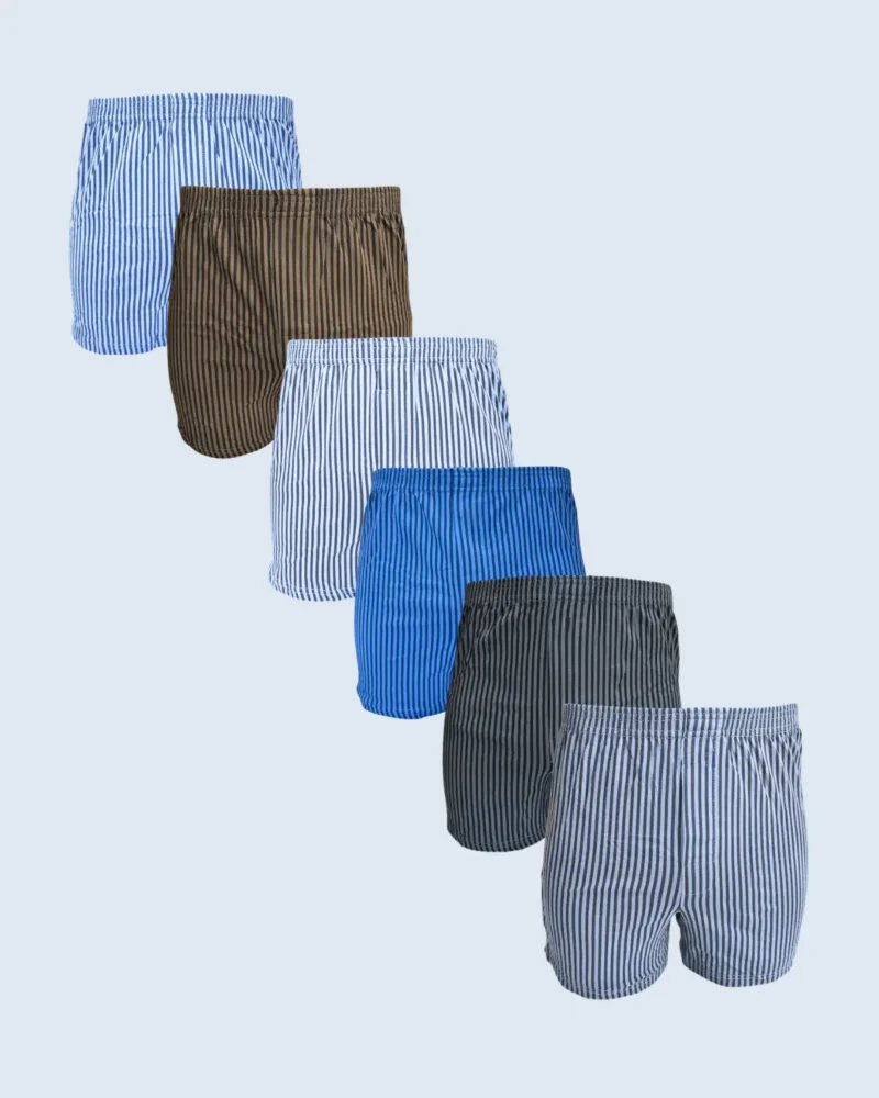 6-Pack Premium Striped Cotton Loose Fit Boxer
