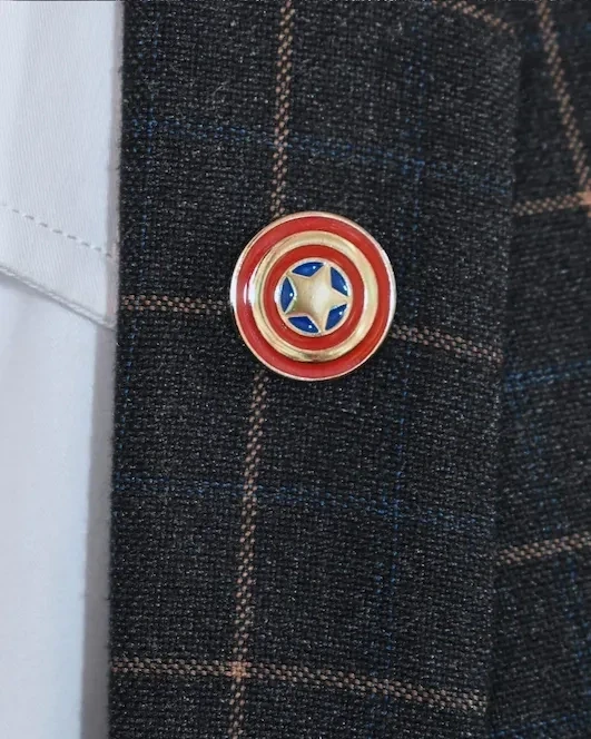 Captain America Shield Superhero Lapel Pin
