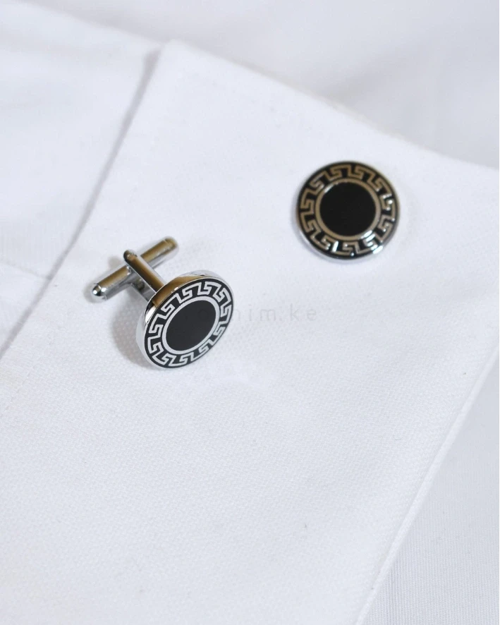 Greek Fret Meander Cufflinks