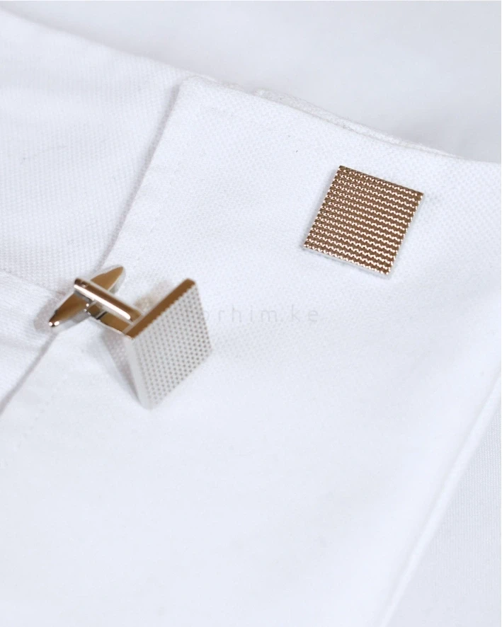 Silver Textured Square Cufflinks