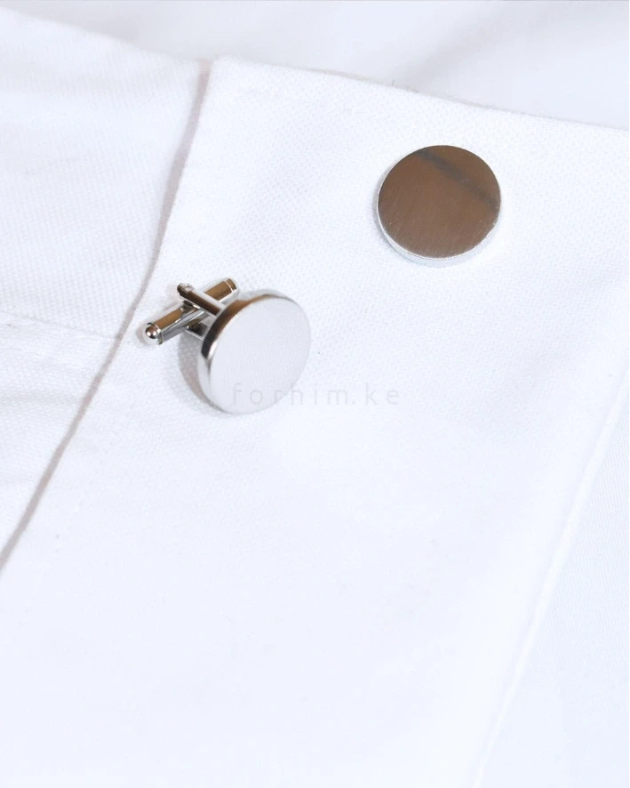 Silver Circular Minimalist Cufflinks