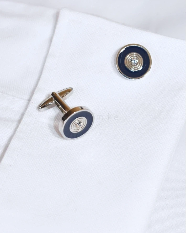 Executive Crystal Concentric Circle Cufflinks